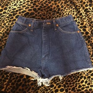 High waist denim wrangler shorts